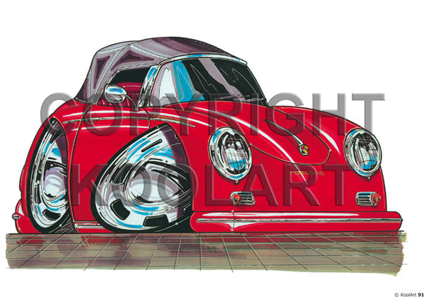 Porsche 356 SPEEDSTER Red / Grey Hood (SKU91)