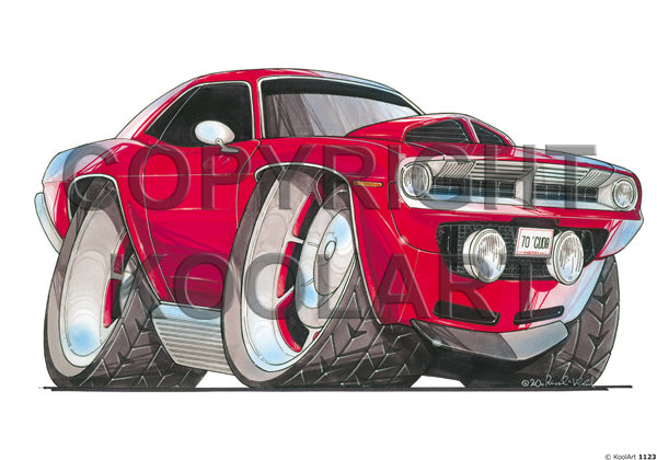 PLymouth Barracuda Red (SKU1123)