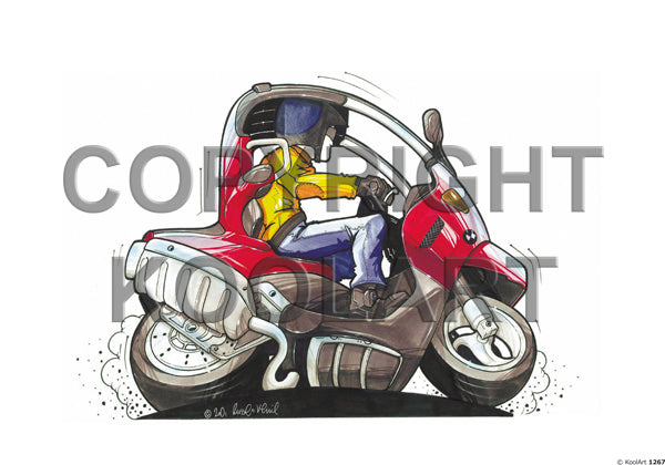 BMW C1 Motor Scooter Red (SKU1267)