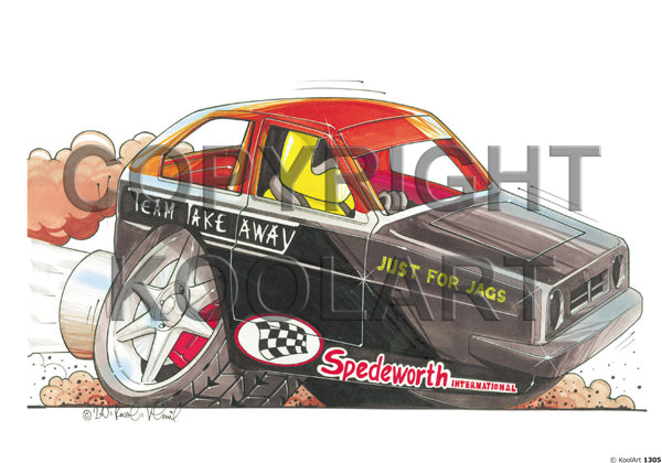 Reliant Robin Stock Car Black/Red (SKU1305)