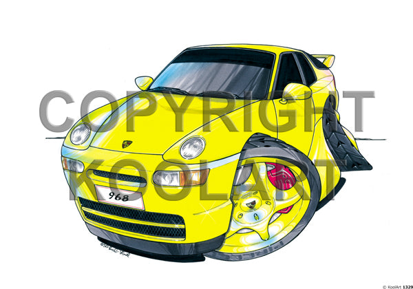 Porsche 968 Yellow (SKU1329)