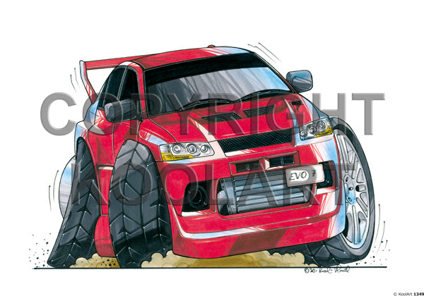 Mitsubishi Evo 7 Red (SKU1349)
