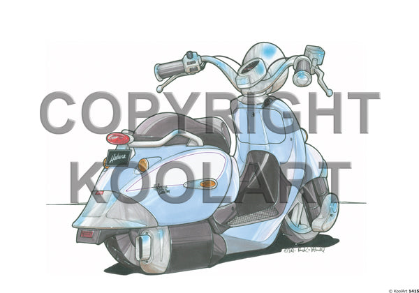 Aprilla Habana Custom Blue Scooter (SKU1415)