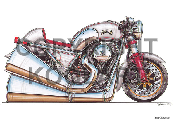 Harley Davidson Egli White (SKU1458)
