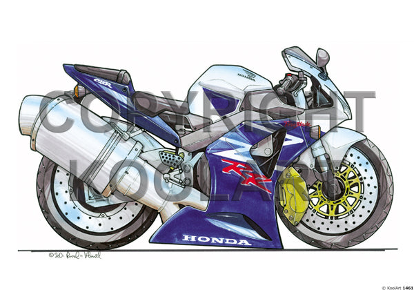 Honda Fireblade White/Blue (SKU1461)