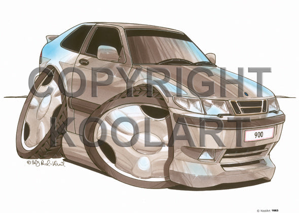 Saab 900 Silver (SKU1634)
