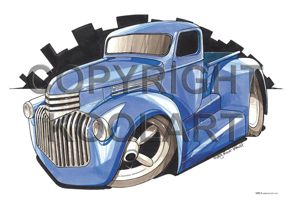 Chevrolet Pick Up Custom Blue (SKU1675)