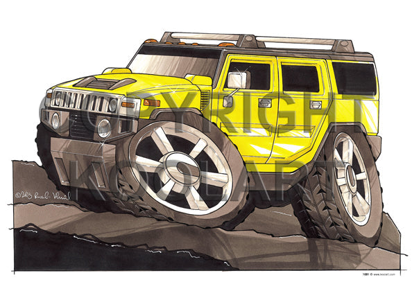Hummer H2 Yellow (SKU1681)