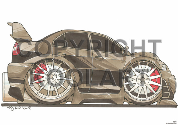 Mitsubishi Evo 8 Black (SKU1698)