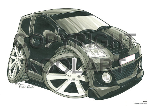 Citroen C2 Vtr Black (SKU1736)