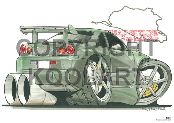 Nissan Skyline Gtr V Spec Grey (SKU1756)
