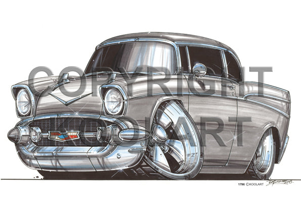 Chevrolet Bel Air Silver (SKU1796)