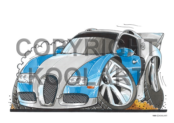 Bugatti Veyron Blue/Silver (SKU1909)