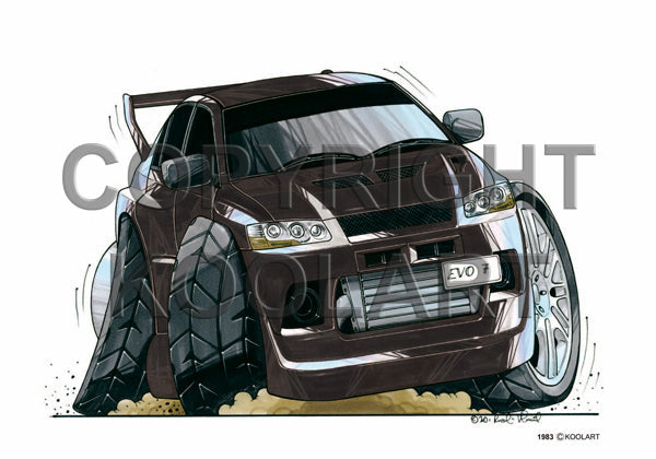 Mitsubishi Evo 7 Black (SKU1983)