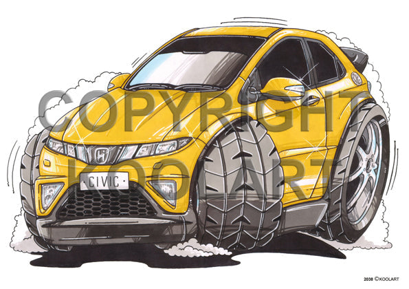 Honda Civic Yellow (SKU2038)