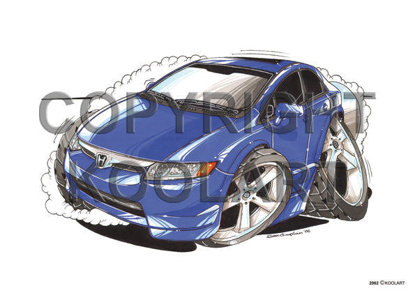 Honda Civic Sedan Blue (SKU2062)