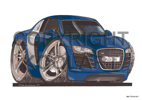 Audi R8 Blue/Silver (SKU2097)