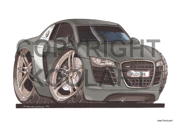Audi R8 Grey/White (SKU2102)