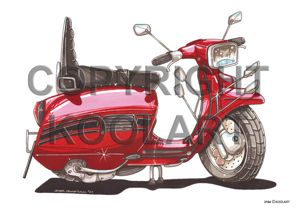 Lambretta GP 200 Red Scooter (SKU2104)