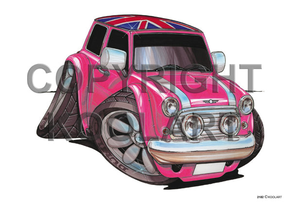 Mini Cooper Union Flag Pink/White (SKU2182)