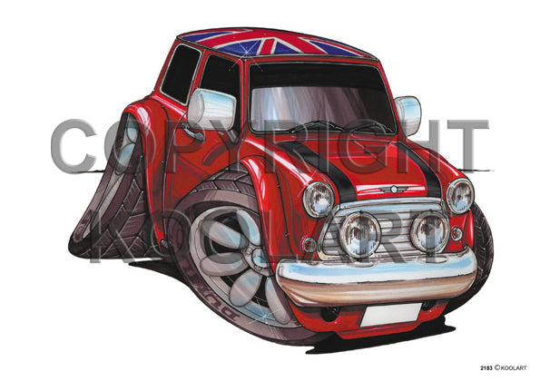Mini Cooper Union Flag Red/Black (SKU2183)