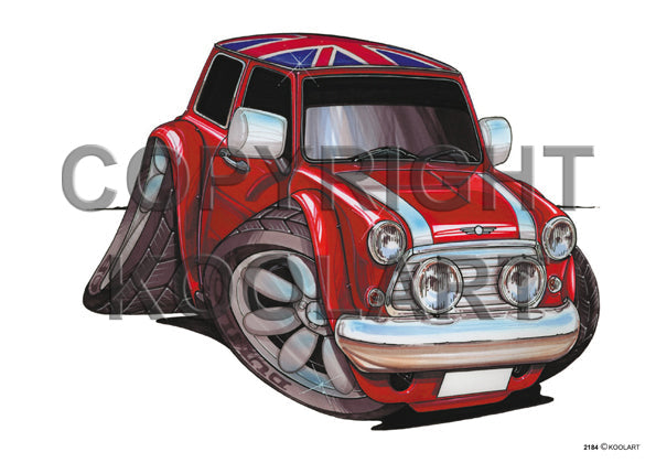 Mini Cooper Union Flag Red/White (SKU2184)