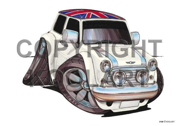 Mini Cooper Union Flag White (SKU2188)