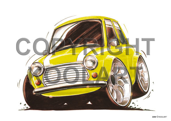 Mini Cooper Yellow/White (SKU2209)