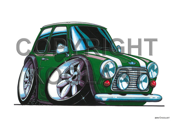 Mini Cooper Green/White (SKU2215)