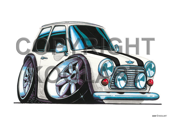 Mini Cooper White/Black (SKU2220)