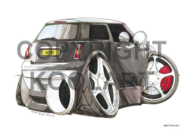 Mini Cooper New Rear Black/White (SKU2232)