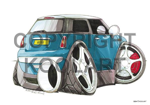 Mini Cooper New Rear Blue/White (SKU2234)
