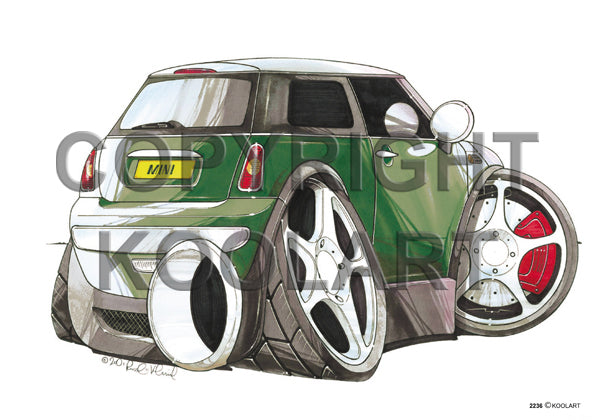 Mini Cooper New Rear Green/White (SKU2236)