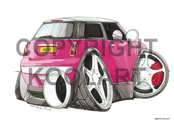 Mini Cooper New Rear Pink/White (SKU2238)