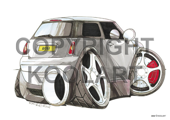 Mini Cooper New Rear Silver/White (SKU2242)