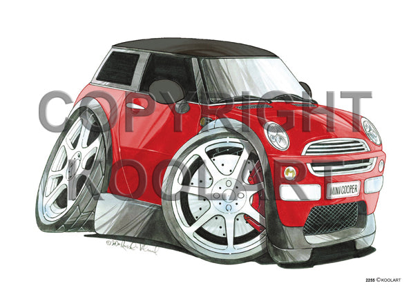 Mini Cooper New Red/Black (SKU2255)