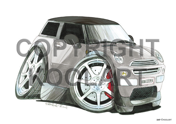 Mini Cooper New Silver/Black (SKU2257)