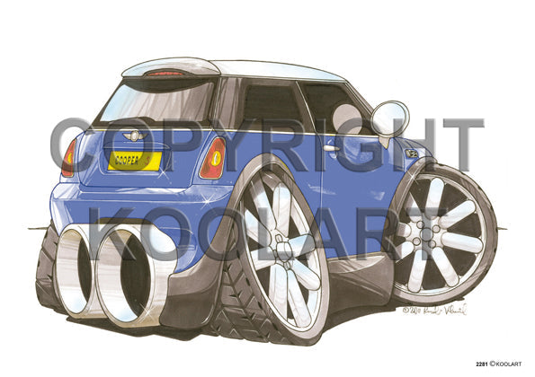 Mini Cooper S Blue/White (SKU2281)