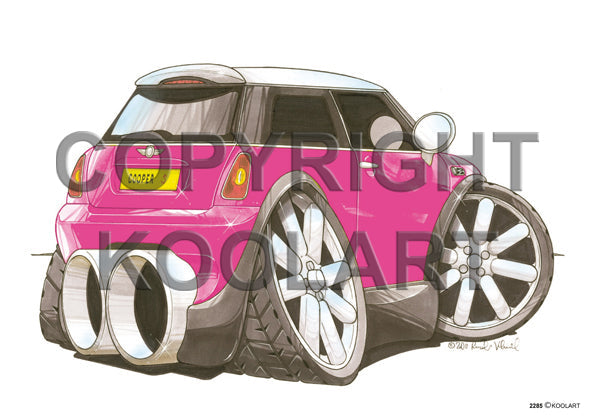 Mini Cooper S Pink/White (SKU2285)