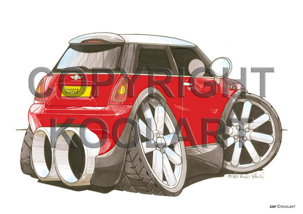 Mini Cooper S Red/White (SKU2287)
