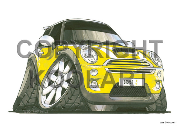 Mini Cooper S Yellow/White (SKU2305)