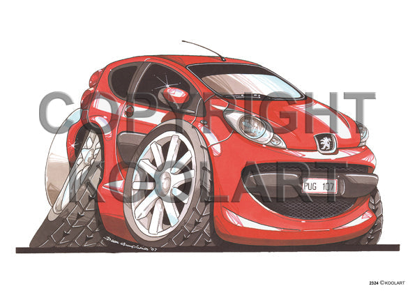 Peugeot 107 Red (SKU2324)