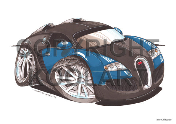 Bugatti Veyron Blue/Black (SKU2333)