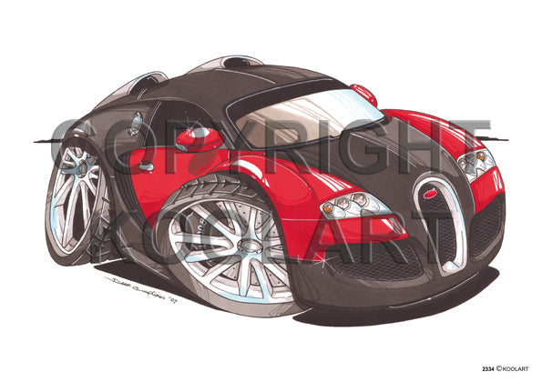 Bugatti Veyron Red/Black (SKU2334)