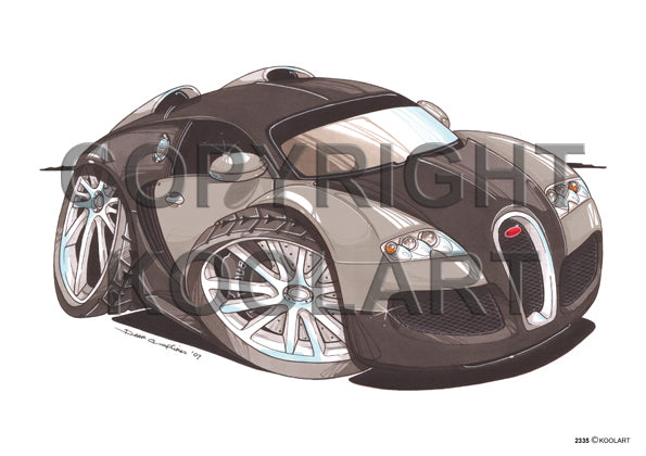 Bugatti Veyron Silver/Black (SKU2335)