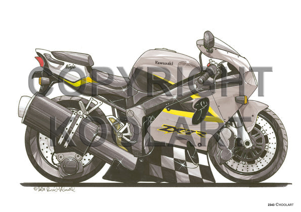 Kawasaki ZX7R Ninja Silver (SKU2343)