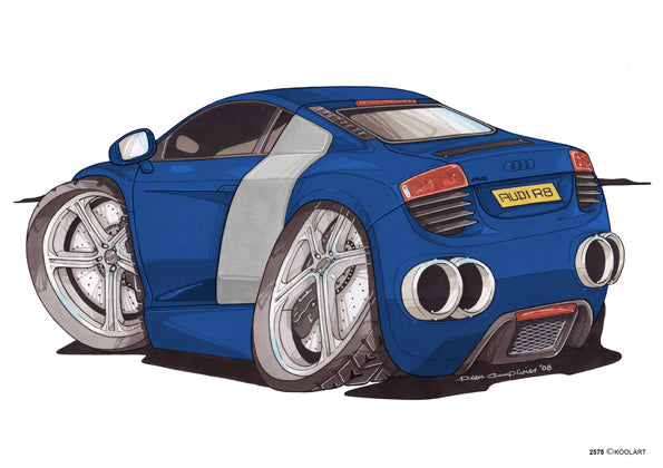 Audi R8 Blue/Silver (SKU2575)