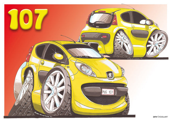 Peugeot 107 Yellow (SKU2579)