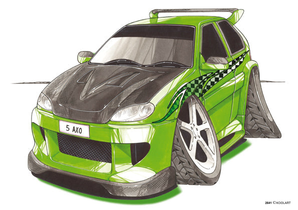 Citroen Saxo Tuning Green/Black (SKU2641)