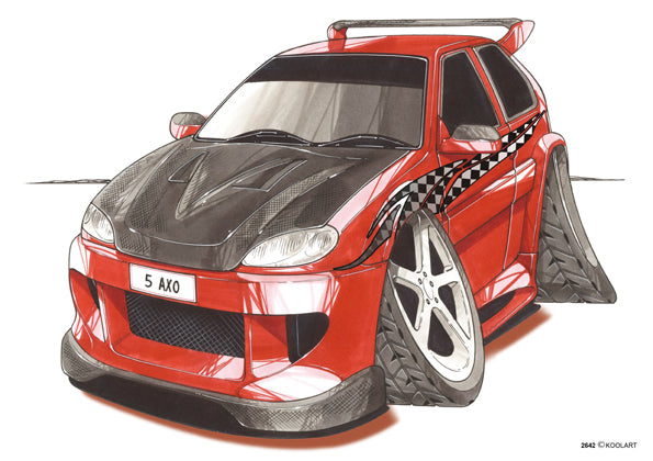 Citroen Saxo Tuning Red/Black (SKU2642)